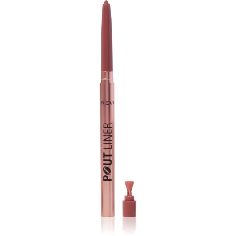 Revolution Pout Liner creion contur pentru buze pentru volum maxim culoare Doll Warm Nude 0.2 g