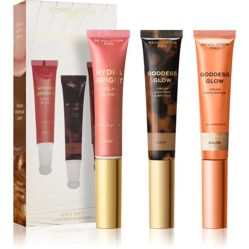 Revolution PRO Cream Wand Trio set cadou faciale culoare Light