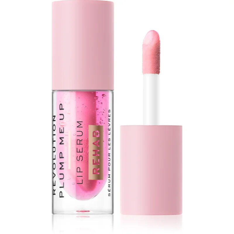 Revolution Rehab Lip Serum ser revigorant pentru volumul buzelor culoare Pink Glaze 4.6 ml