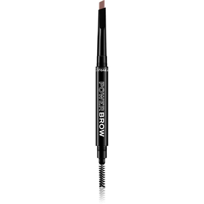 Revolution Relove Power Brow creion pentru sprancene cu pensula culoare Brown 03 g