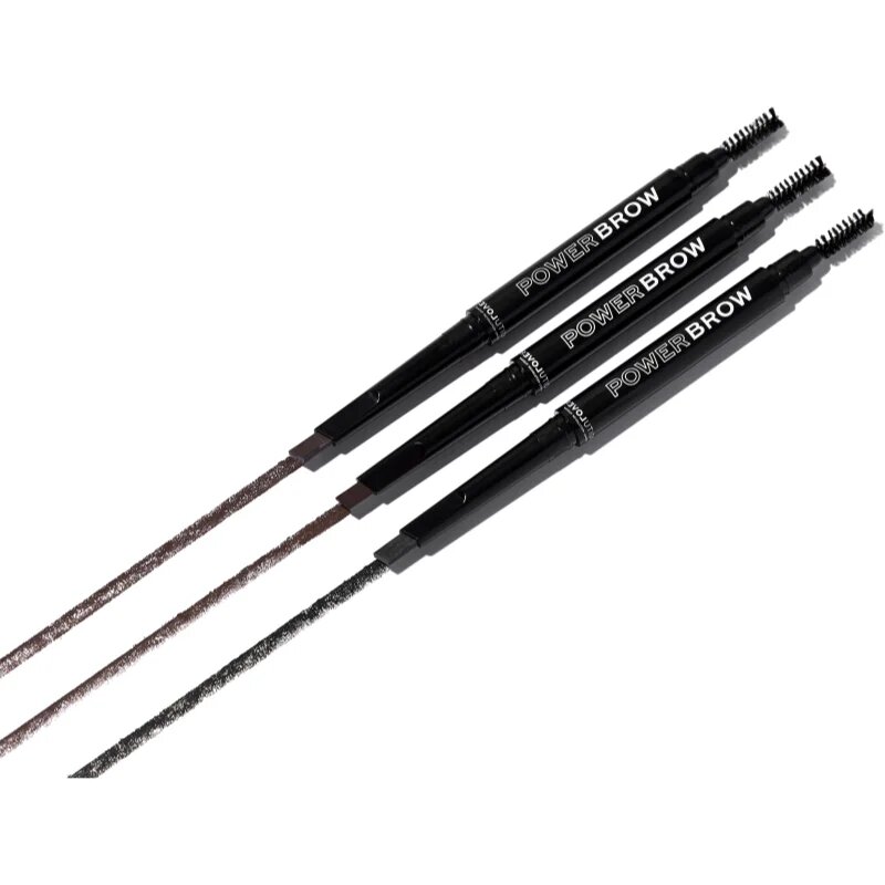 Revolution Relove Power Brow creion pentru sprancene cu pensula culoare Brown 03 g