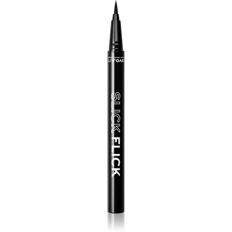 Revolution Relove Slick Flick eyeliner lichid cu trasare precisă culoare Black 07 g