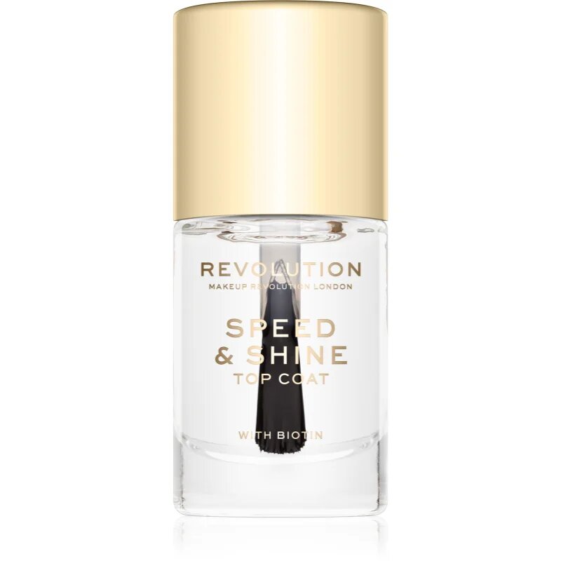 Revolution Speed & Shine lac de unghii cu uscare rapida translucid 10 ml