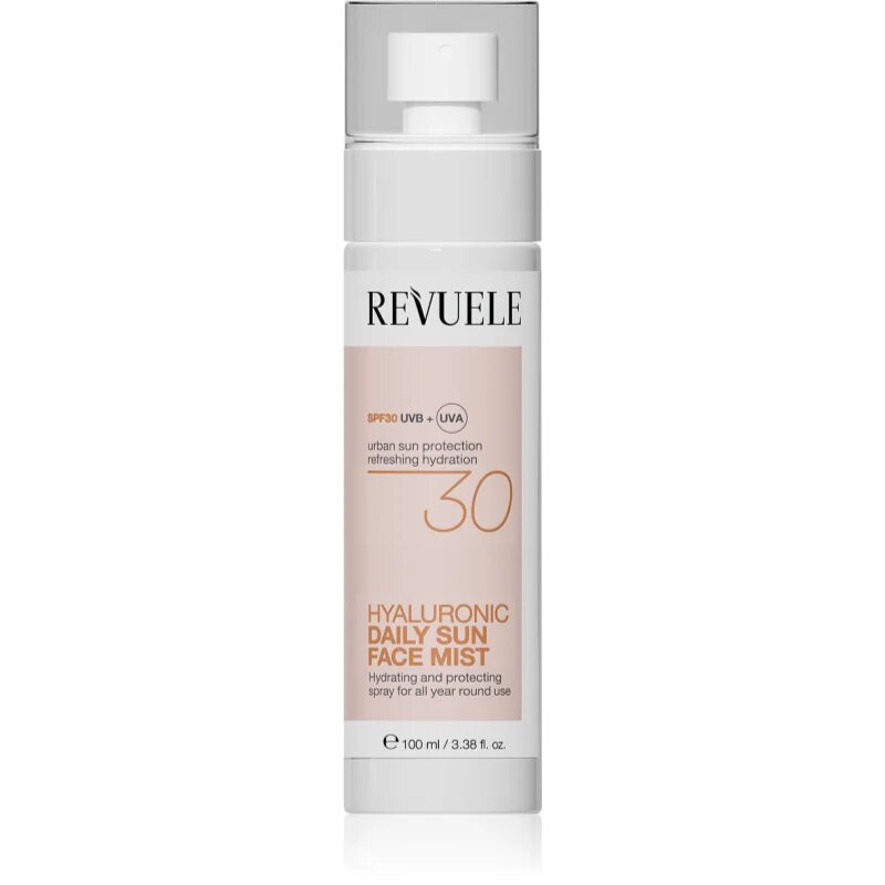 Revuele Daily Sun Hyaluronic Face Mist SPF 30 aburi de protecție cu efect de hidratare SPF 30 100 ml