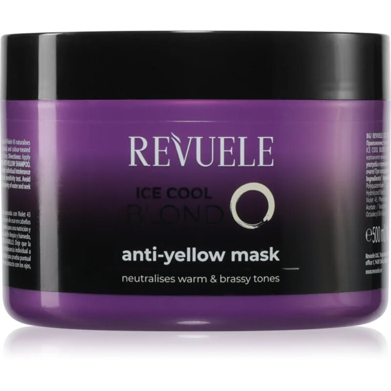 Revuele Ice Cool Blond mască împotriva tonurilor galbene pentru par blond 500 ml
