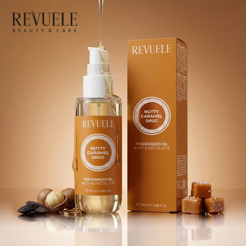 Revuele Nutty Caramel Snug Fragranced Oil ulei parfumat pentru corp 100 ml