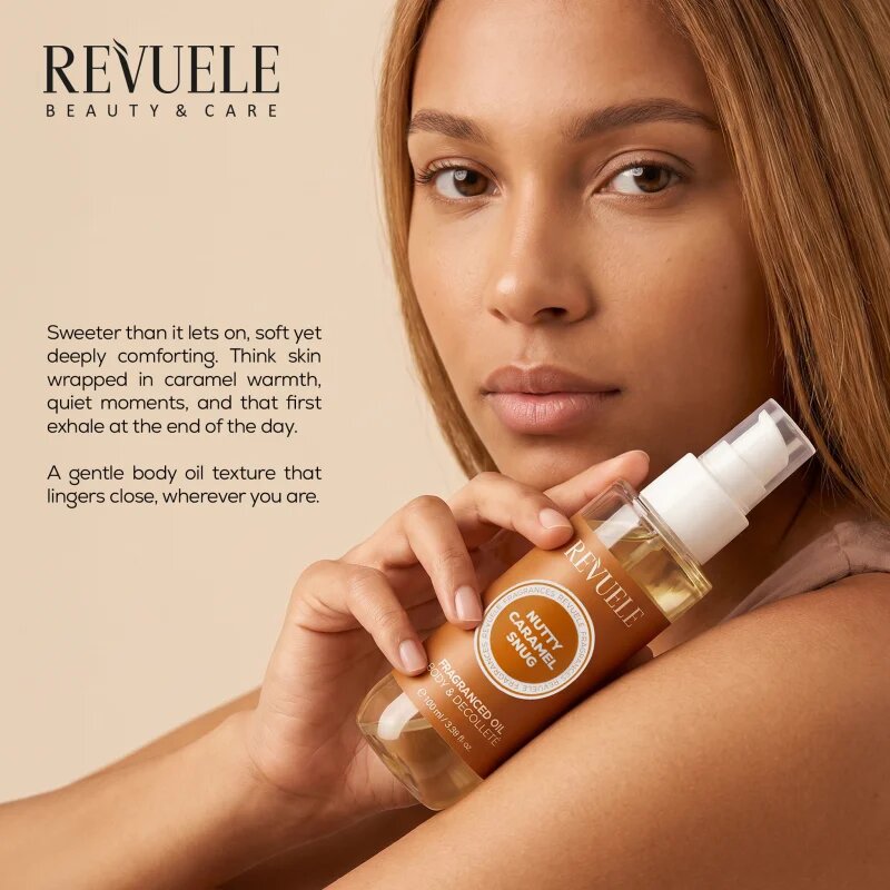 Revuele Nutty Caramel Snug Fragranced Oil ulei parfumat pentru corp 100 ml