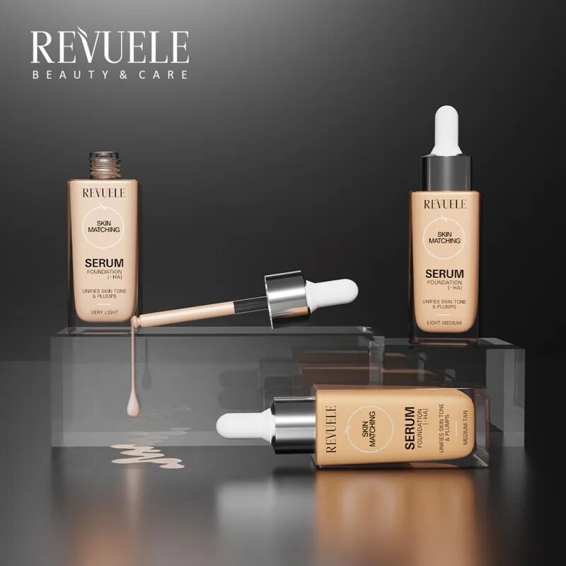 Revuele Serum Foundation [+HA] make up hidratant pentru uniformizarea nuantei tenului culoare Very Light 30 ml