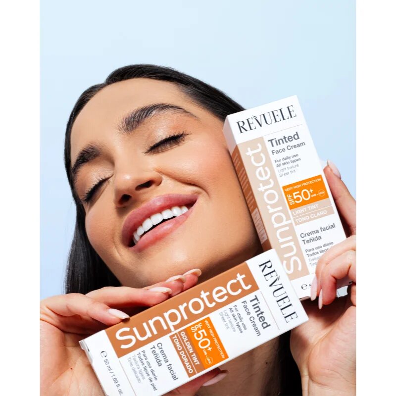 Revuele Sunprotect Tinted Face Cream crema protectoare cu efect de tonifiere SPF 50+ culoare Golden Tint 50 ml