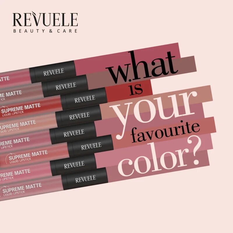 Revuele Supreme Matte Liquid Lipstick ruj lichid mat culoare 24 55 ml