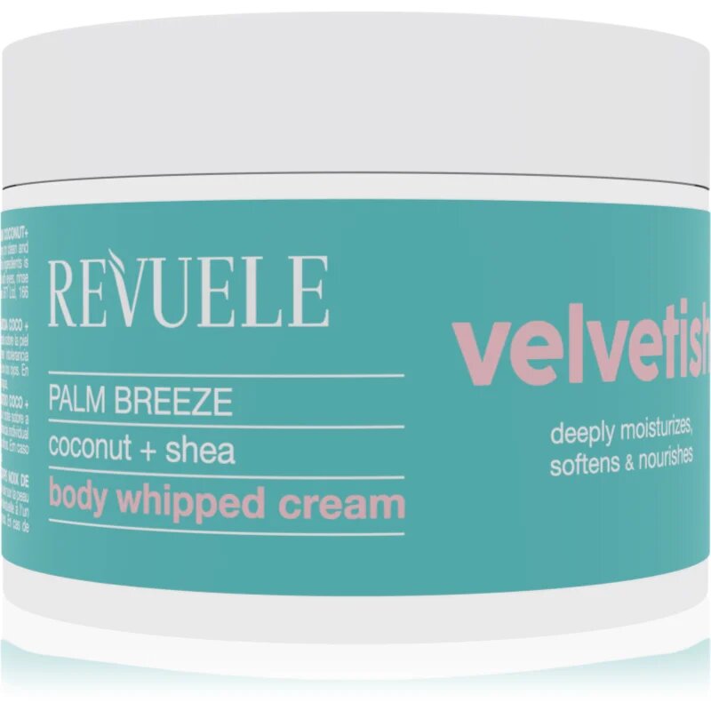 Revuele Velvetish Palm Breeze Body Whipped Cream crema de corp hidratanta Coconut + Shea 300 ml
