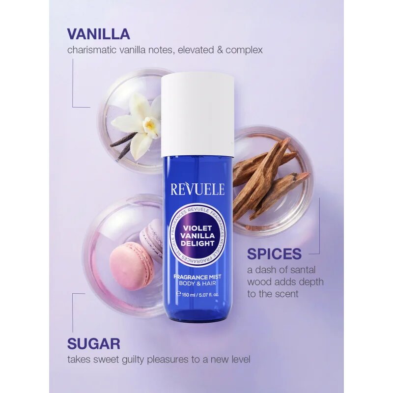 Revuele Violet Vanilla Delight Fragrance Trio Set set cadou pentru corp pentru femei