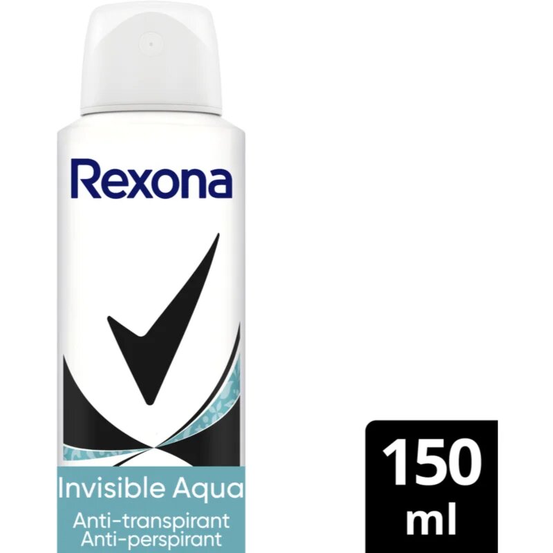 Rexona Invisible Aqua spray anti-perspirant impotriva petelor albe si galbene 150 ml