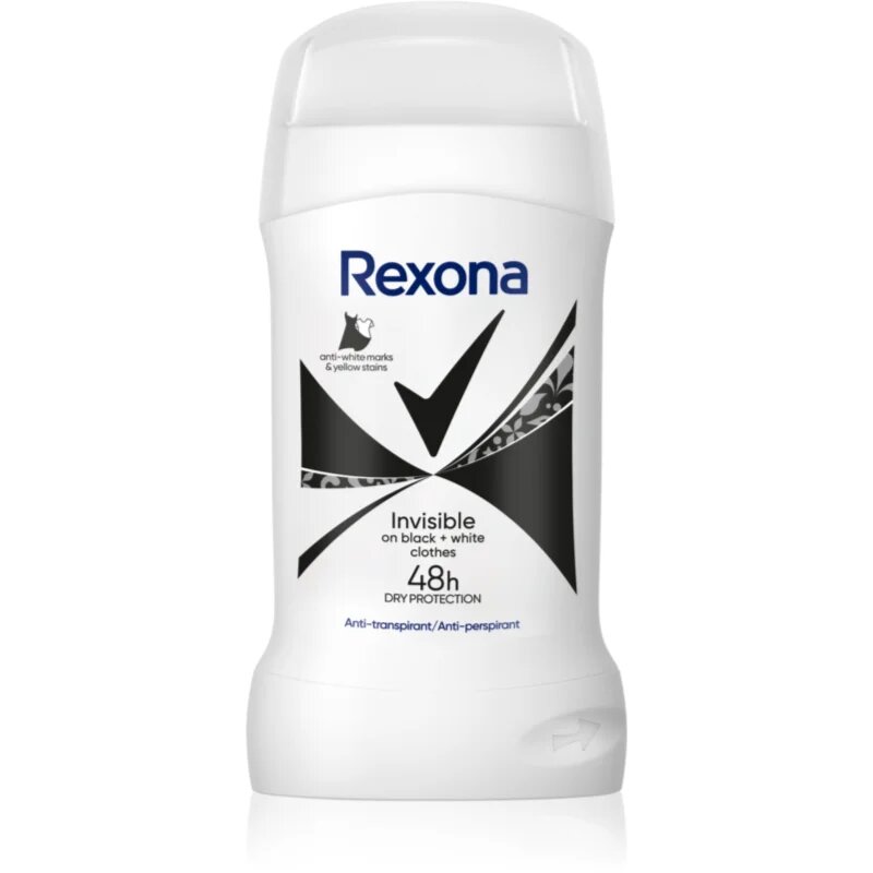 Rexona Invisible Black and White antiperspirant puternic impotriva petelor albe si galbene 50 ml