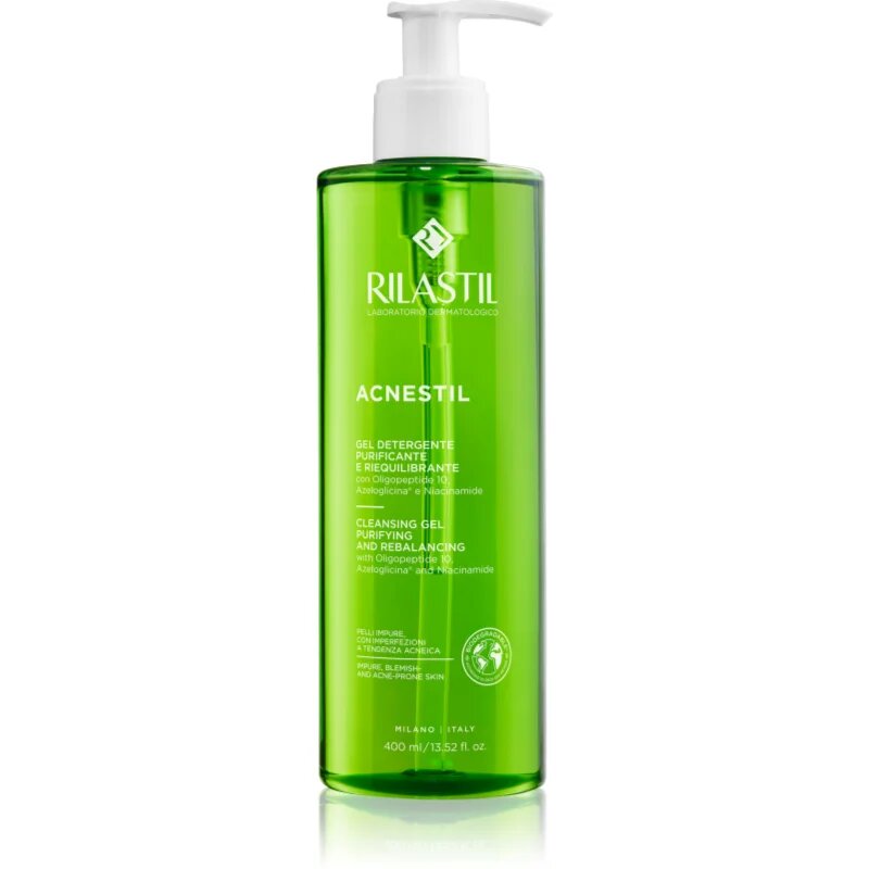Rilastil Acnestil gel de curatare pentru reducerea sebumului pentru tenul gras predispus la acnee 400 ml