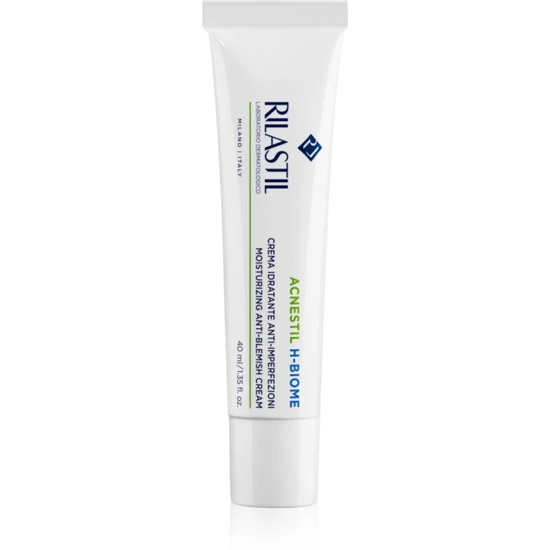Rilastil Acnestil H-Biome crema de fata hidratanta pentru piele uscata si iritata in urma tratamentului antiacneic 40 ml
