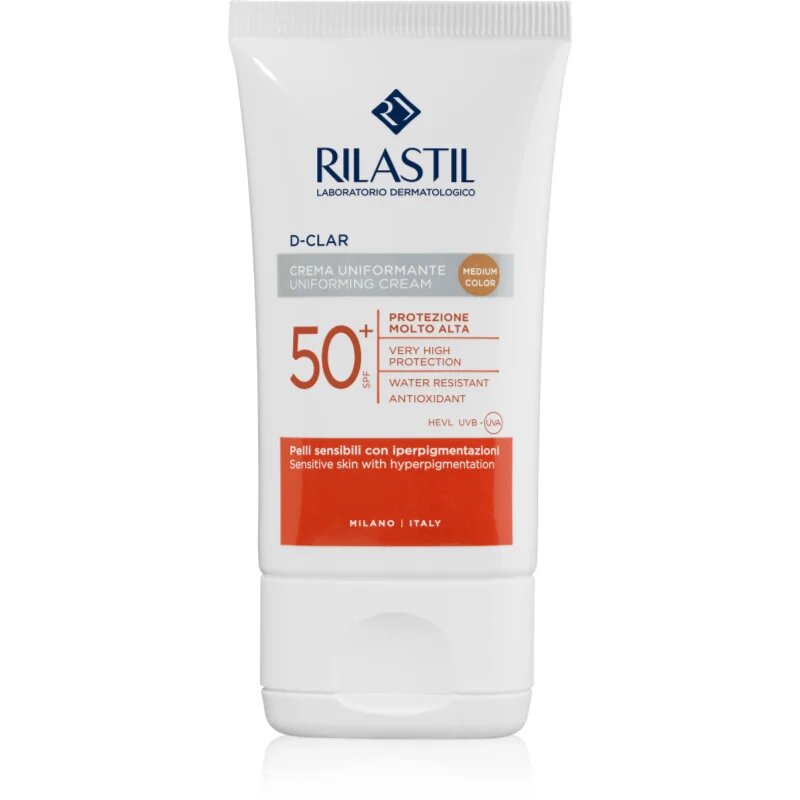 Rilastil D-Clar crème de protectie anti-acnee SPF 50+ culoare Medium 40 ml