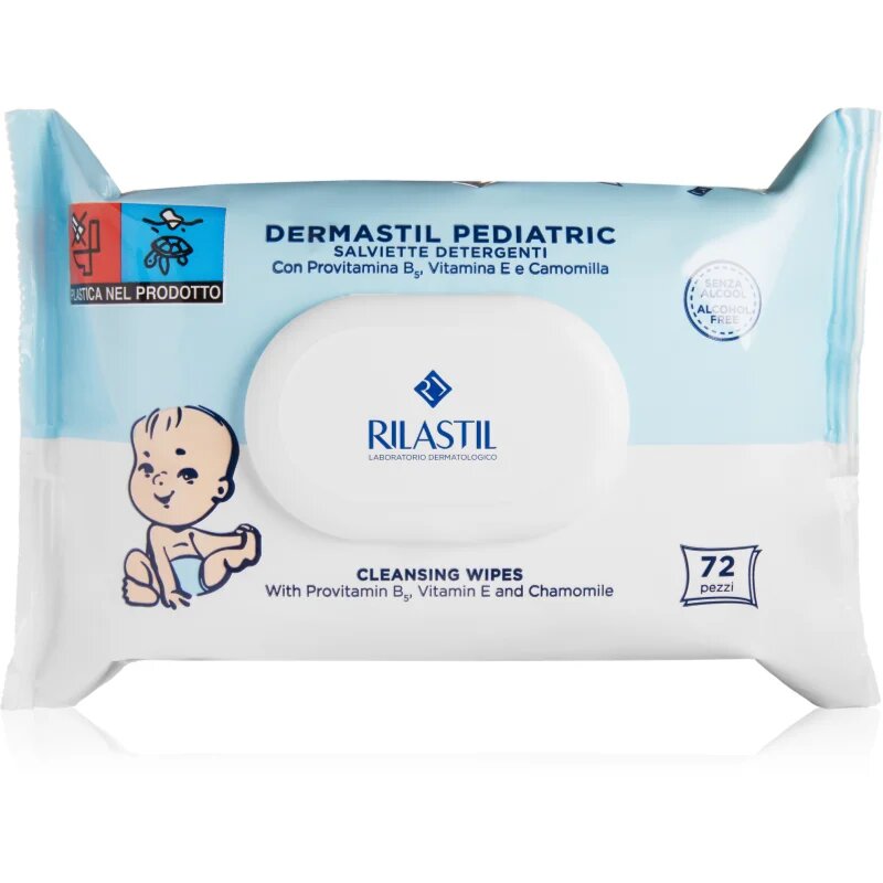 Rilastil Dermastil Pediatric servetele moi de curatare pentru copii 72 buc
