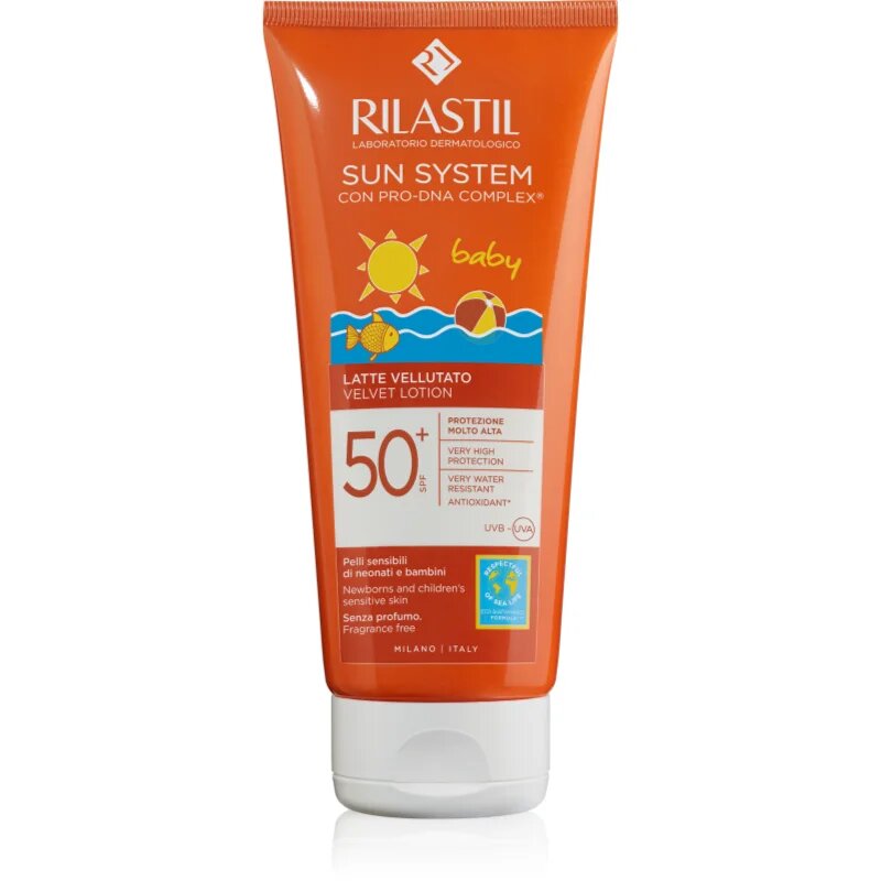 Rilastil Sun System Baby lotiune de protectie solara pentru cpoii SPF 50+ 200 ml