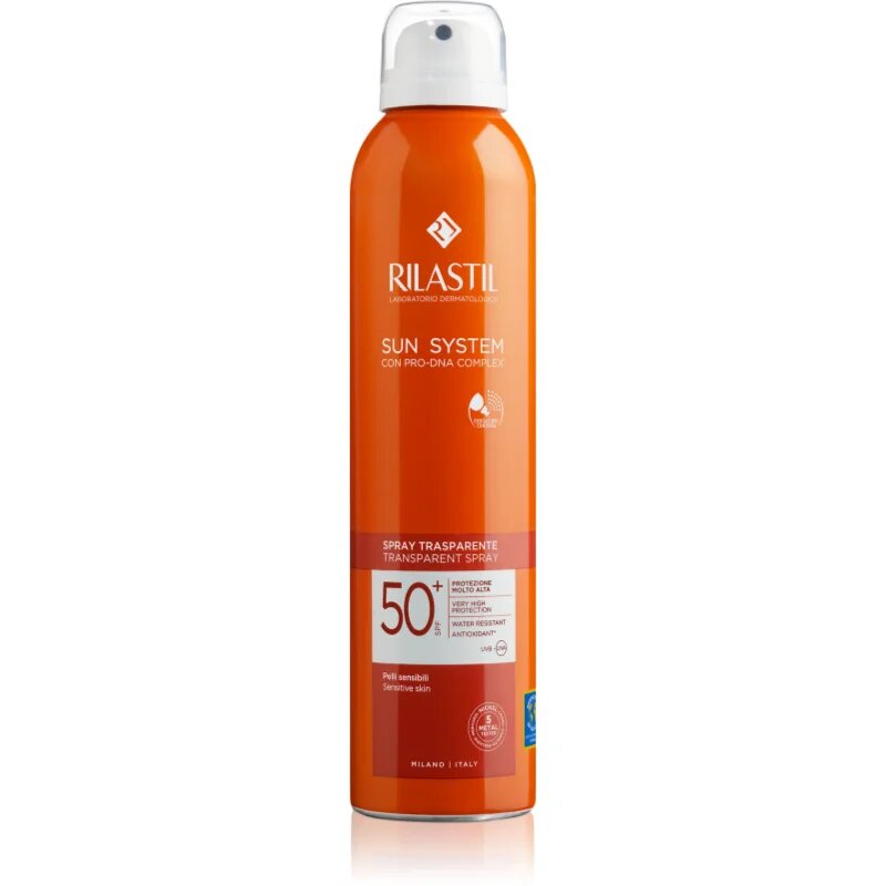 Rilastil Sun System spray transparent pentru bronzare SPF 50+ 200 ml