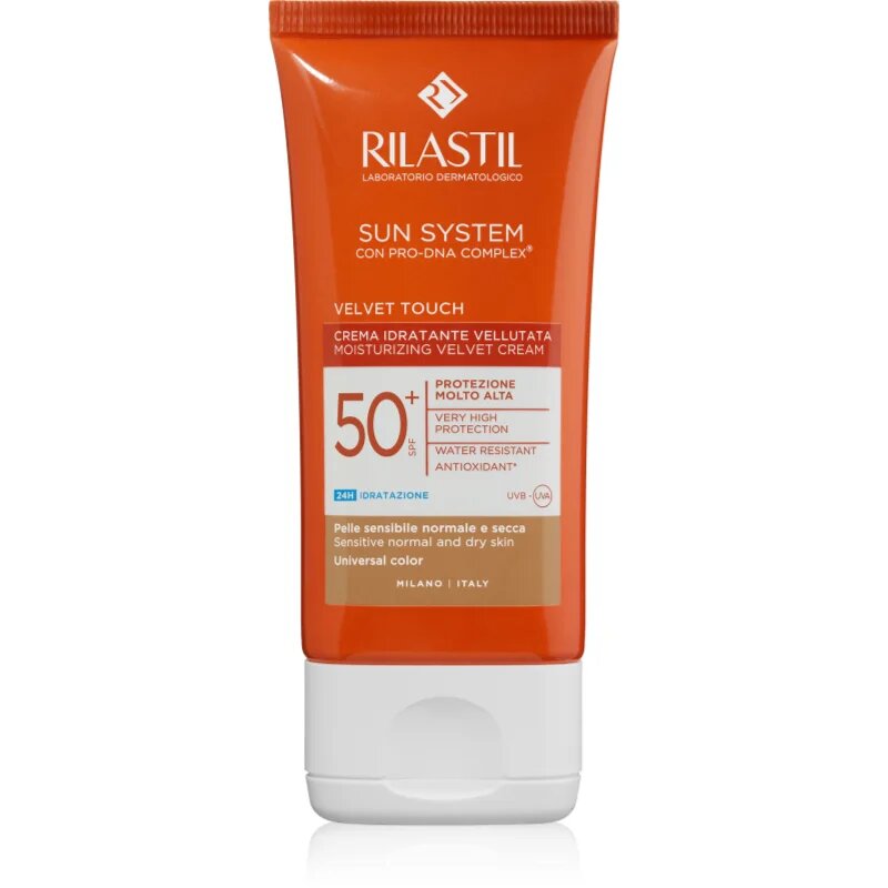 Rilastil Sun System Velvet Touch crema de fata cu efect de protectie SPF 50+ 50 ml