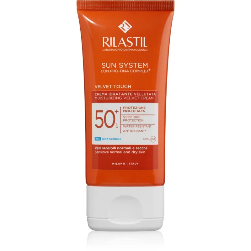 Rilastil Sun System Velvet Touch loțiune protectoare hidratantă SPF 50+ 50 ml