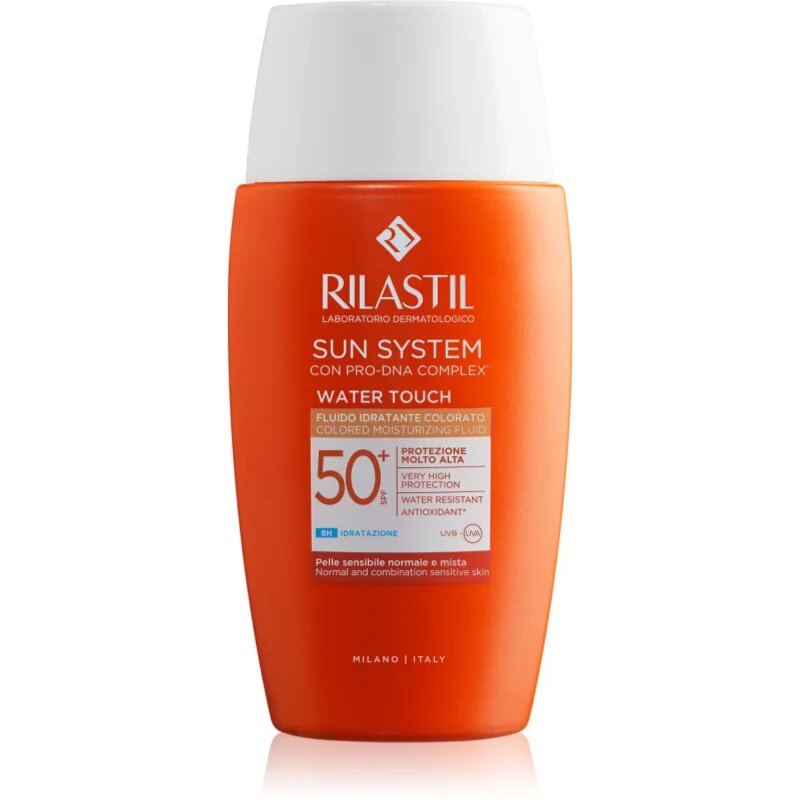 Rilastil Sun System Water Touch fluid protector tonifiant pentru față SPF 50+ 50 ml