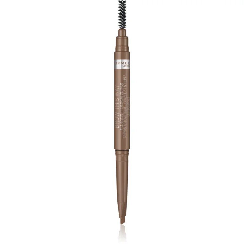 Rimmel Brow This Way creion pentru sprancene perie 2 in 1 culoare 001 Blonde 025 g