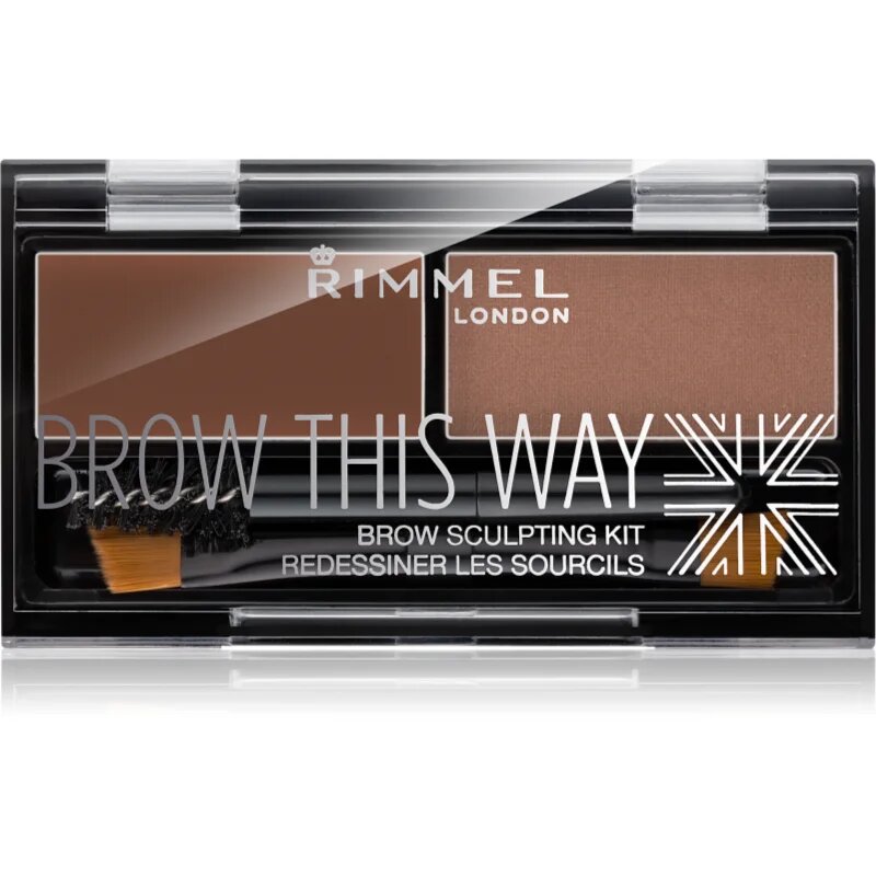 Rimmel Brow This Way paleta pentru machiaj sprancene culoare 002 Medium Brown 13 g