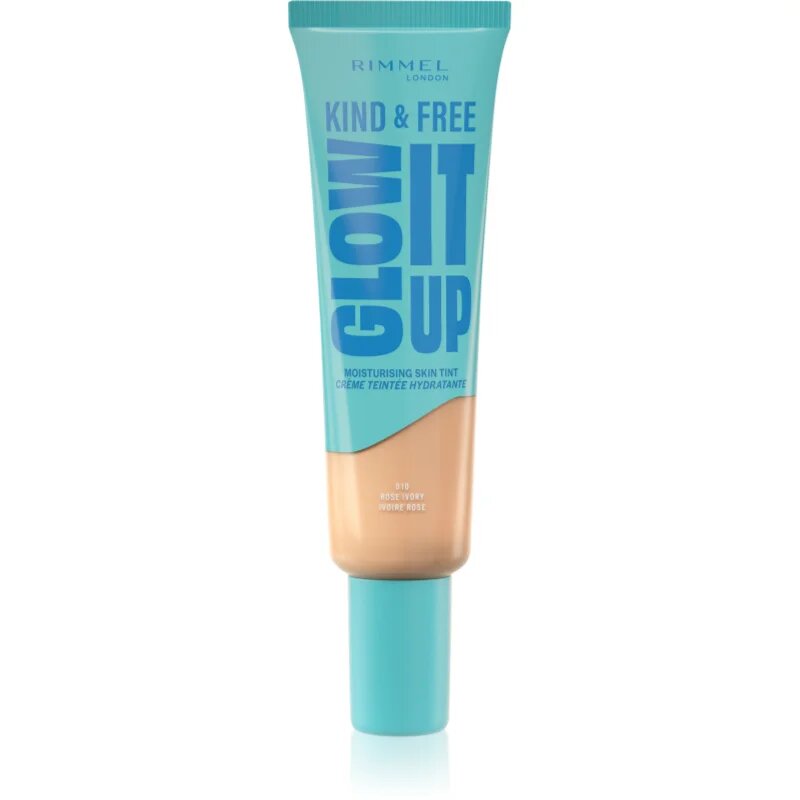 Rimmel Kind & Free Glow It Up machiaj ușor de hidratare culoare 010 Rose Ivory 30 ml