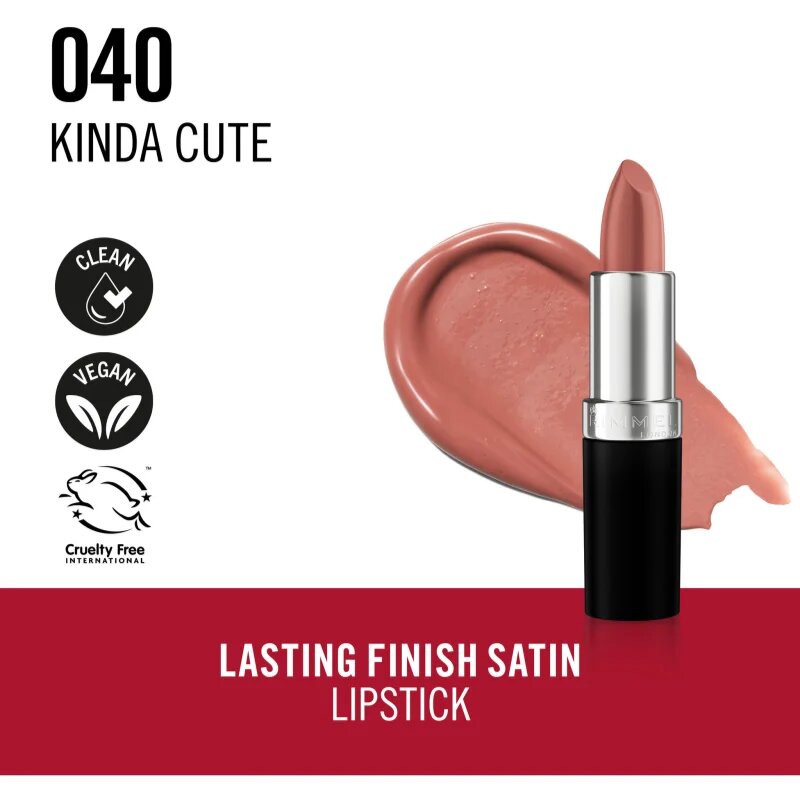 Rimmel Lasting Finish ruj cu persistenta indelungata culoare 040 Kinda Cute 4 g
