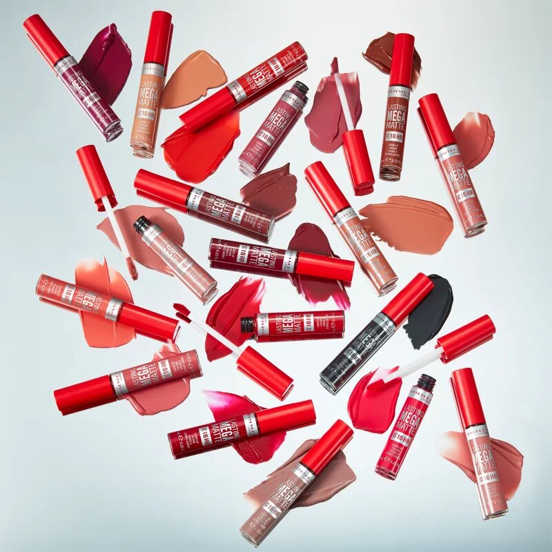 Rimmel Lasting Mega Matte ruj lichid mat cu textură lejeră 16 de ore culoare Ravishing Rose 74 ml