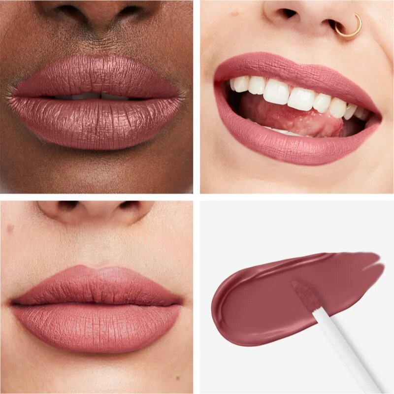 Rimmel Lasting Mega Matte ruj lichid mat cu textură lejeră 16 de ore culoare Rose & Shine 74 ml