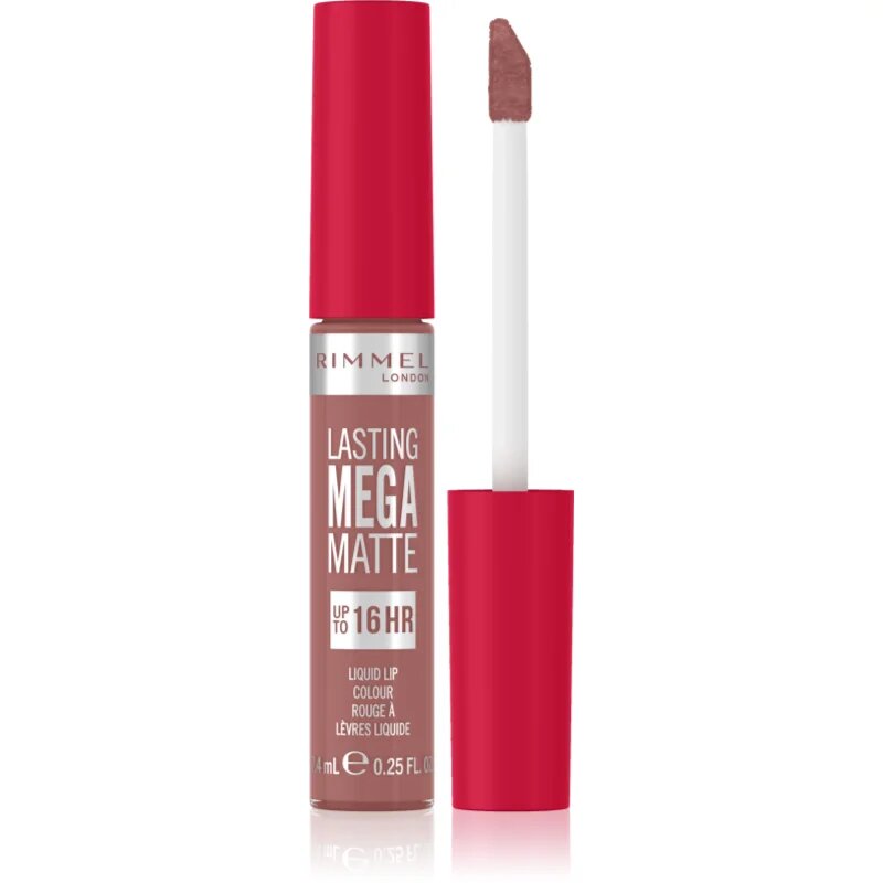 Rimmel Lasting Mega Matte ruj lichid mat cu textură lejeră 16 de ore culoare Strapless 74 ml