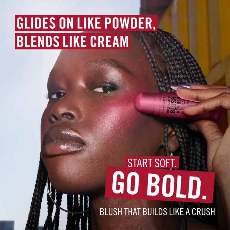 Rimmel Multi-Tasker Blush'N'brush blush stick cu pensulă culoare 350 Roasted Peach 8 g