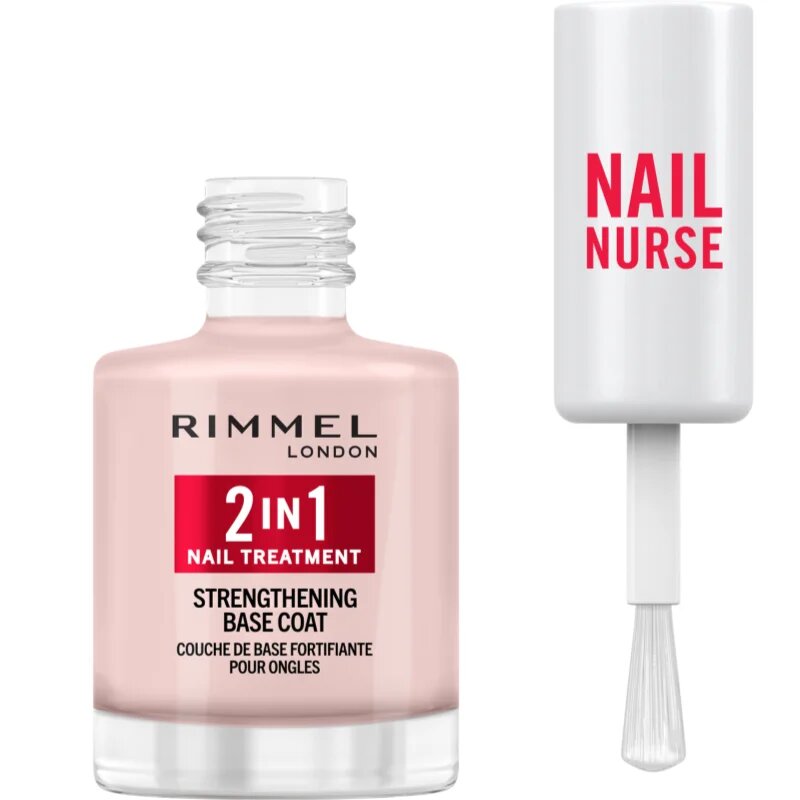 Rimmel Nail Nurse 2-in-1 lac intaritor de baza pentru unghii cu efect de întărire 12 ml