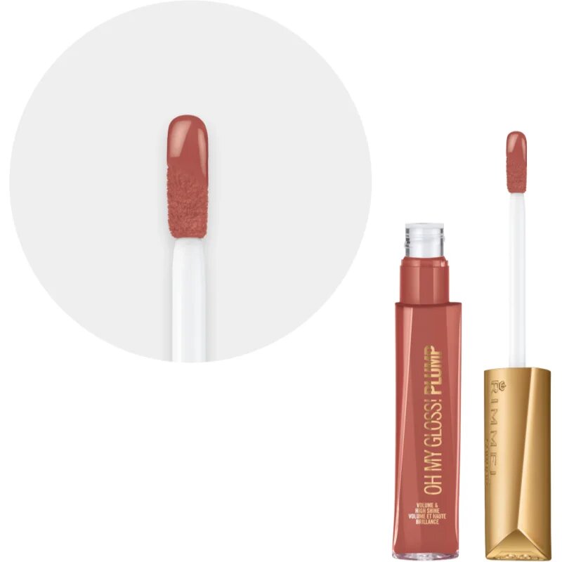Rimmel Oh My Gloss! Plump lip gloss culoare Spiced Nude 6.5 ml
