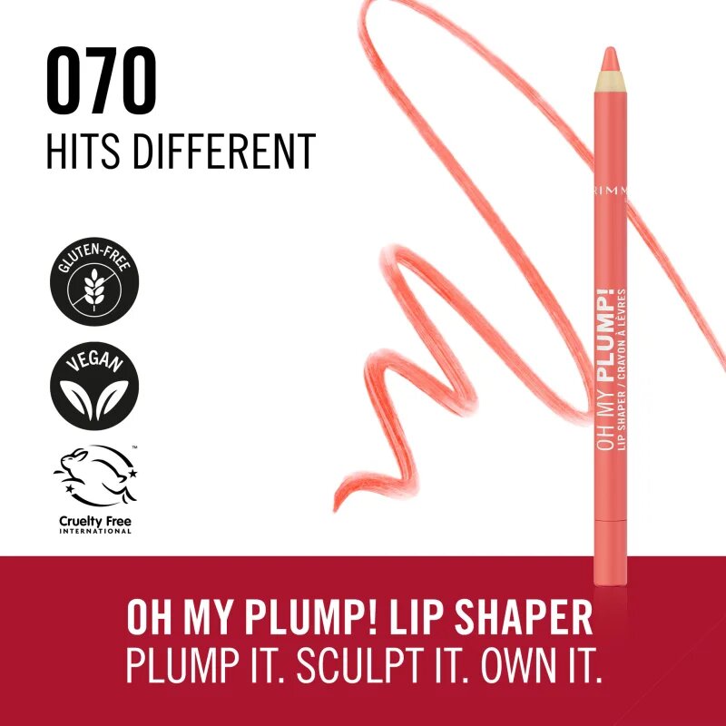Rimmel Oh My Plump! creion contur buze culoare 070 Hits Different 1.2 g