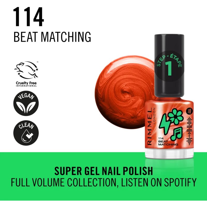 Rimmel SuperGel lac de unghii culoare 114 Beat Matching 12 ml
