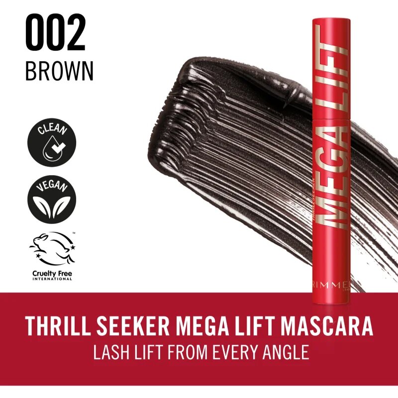 Rimmel Thrill Seeker Mega Lift mascara pentru volum culoare 002 Black Brown 10 ml