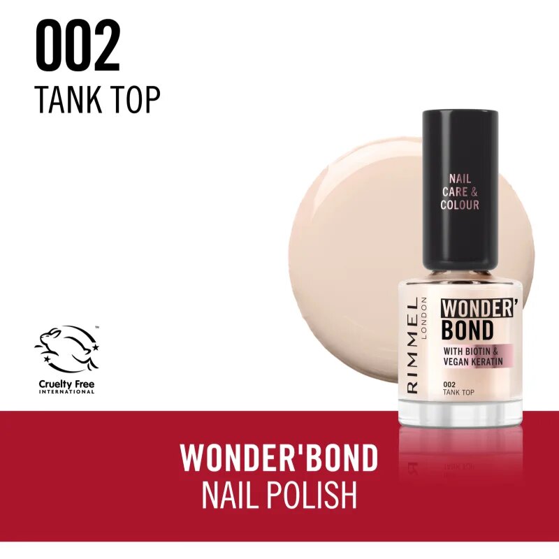 Rimmel Wonder'Bond lac de unghii culoare 002 Tank Top 12 ml