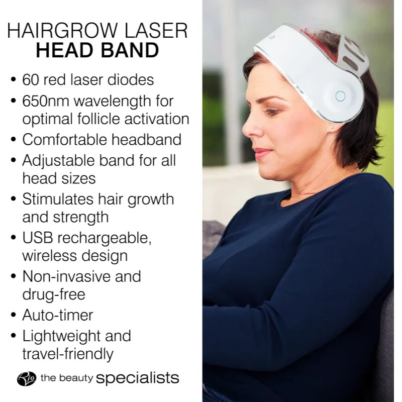RIO Hairgrow Laser Head Band bentiță laser pentru stimularea creșterii părului 1 buc