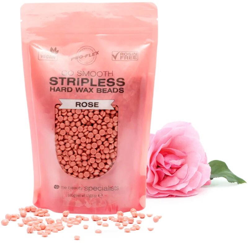 RIO Hard Wax Beads Rose perle de ceară pentru depilare 500 g