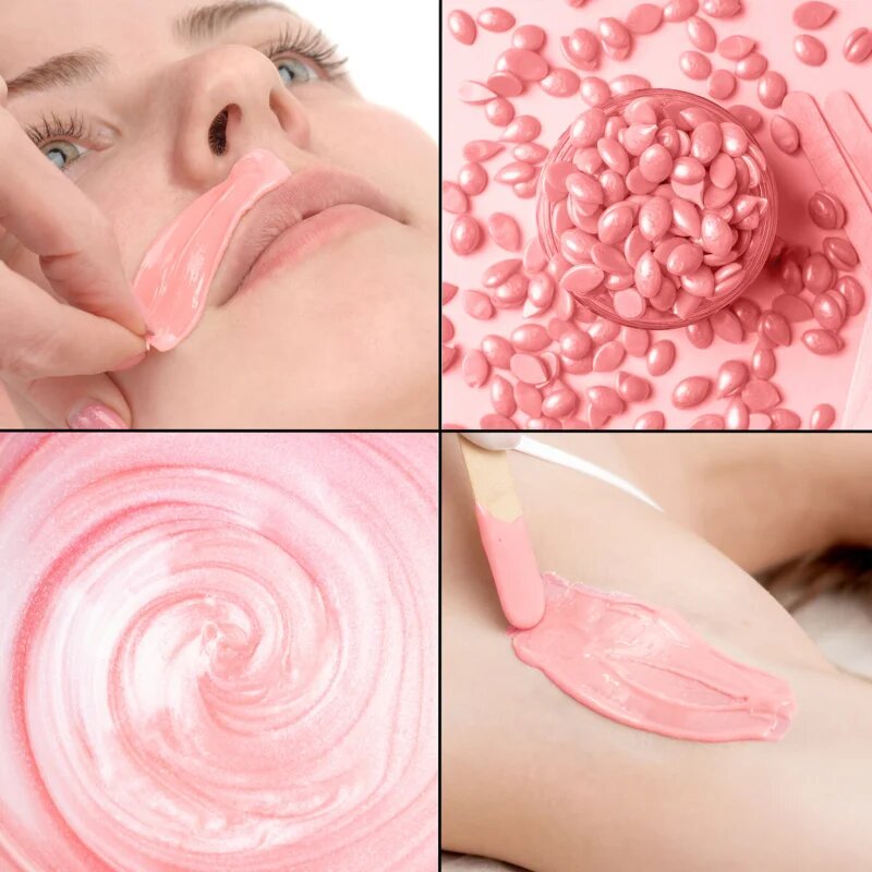RIO Hard Wax Beads Rose perle de ceară pentru depilare 500 g