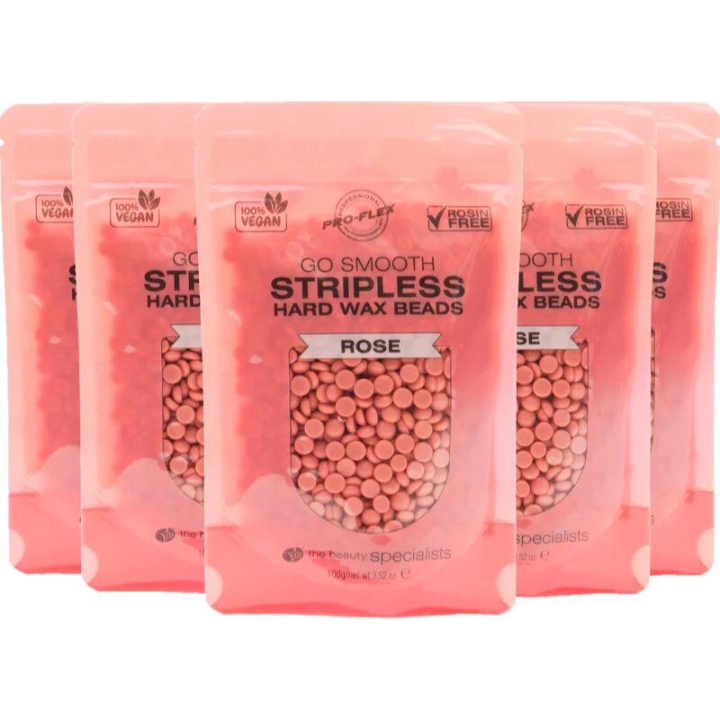 RIO Hard Wax Beads Rose perle de ceară pentru depilare 5x100 g
