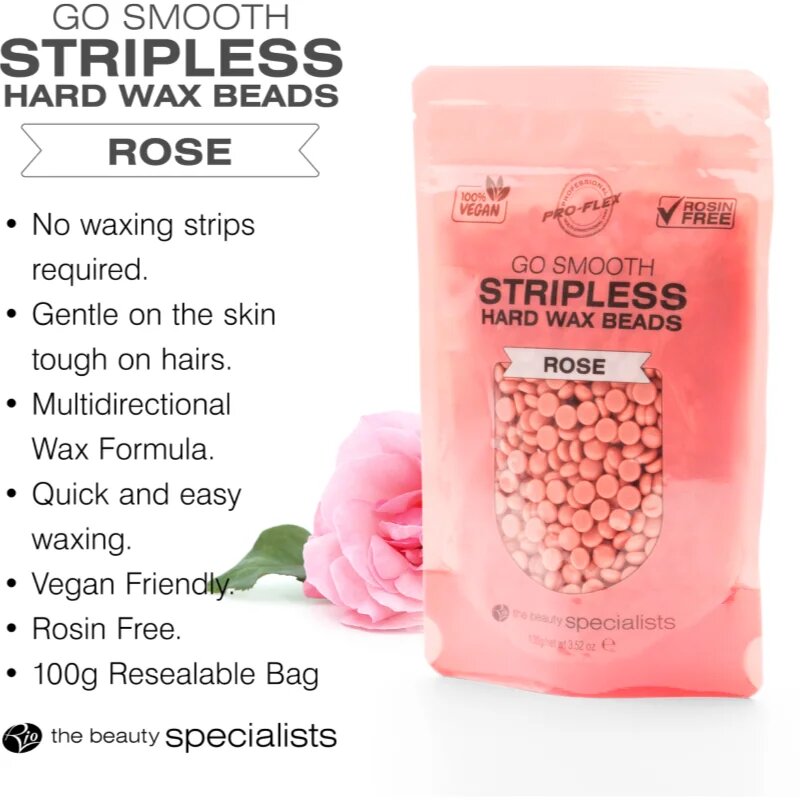 RIO Hard Wax Beads Rose perle de ceară pentru depilare 5x100 g