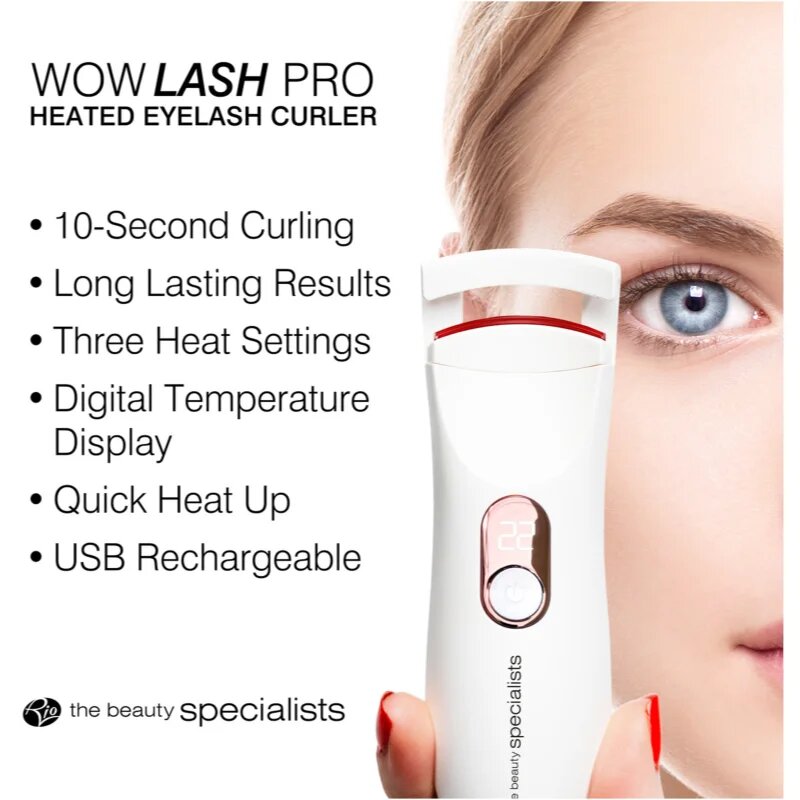 RIO Wow Lash Pro Heated Eyelash Curler ondulator pentru gene 1 buc