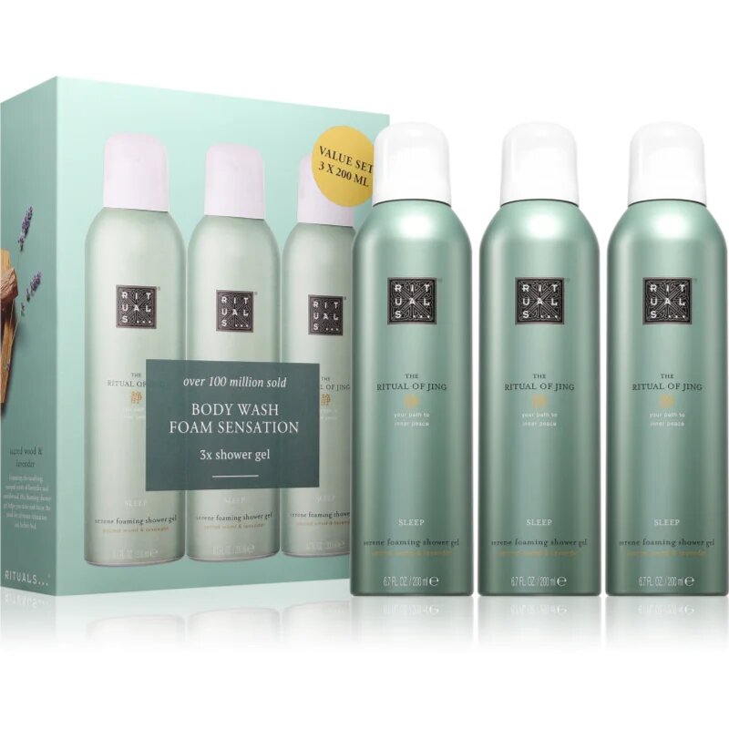 Rituals The Ritual Of Jing spumă pentru duș 3x200 ml
