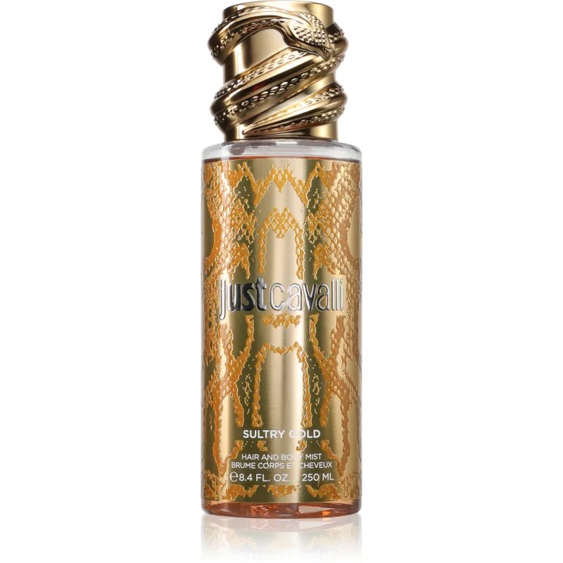 Roberto Cavalli Just Cavalli Sultry Gold spray parfumat pentru corp și păr pentru femei 250 ml