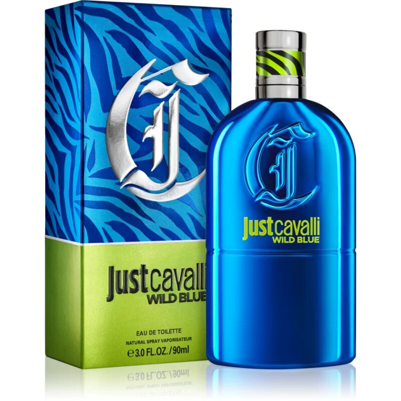 Roberto Cavalli Just Cavalli Wild Blue Eau de Toilette pentru bărbați 90 ml